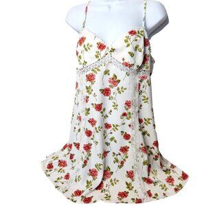 LA Hearts Pacsun Womens Large Floral Dress White
